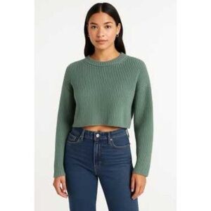 Wild Fable Green Women's Crew Neck Sweater